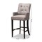 Baxton Studio Aldon Modern and Contemporary Grey Fabric and Dark Brown Finished Wood 2-Piece Bar Stool Set 181-11005-Zoro - alternate 5